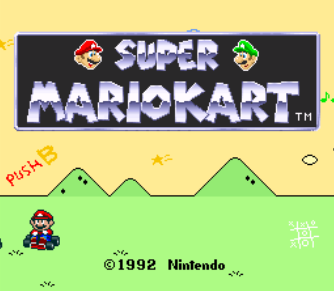 Super Mario Kart Title Screen